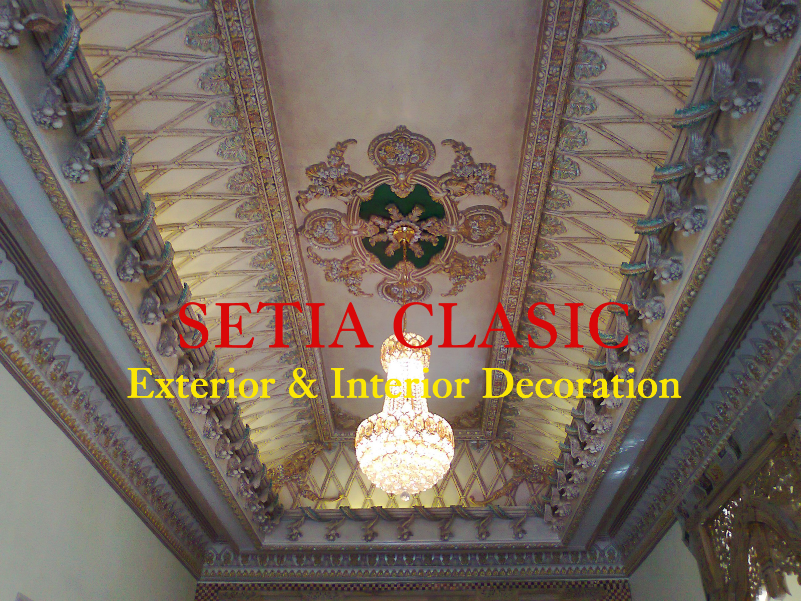 Desain Plafon Gypsum Klasik Yang Artistik 2 Foto Setia Clasic